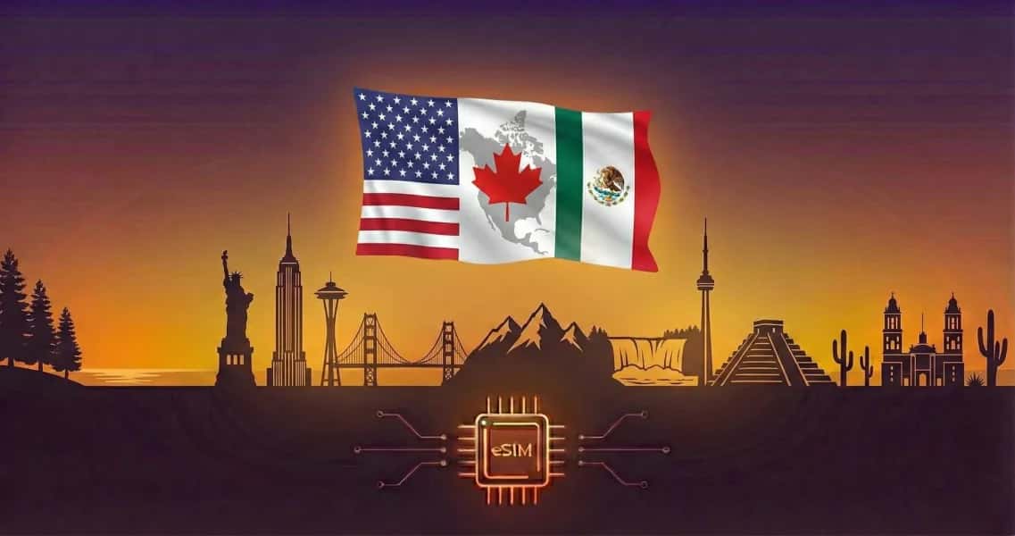North America (3 Countries), eSIM Routes eSIM